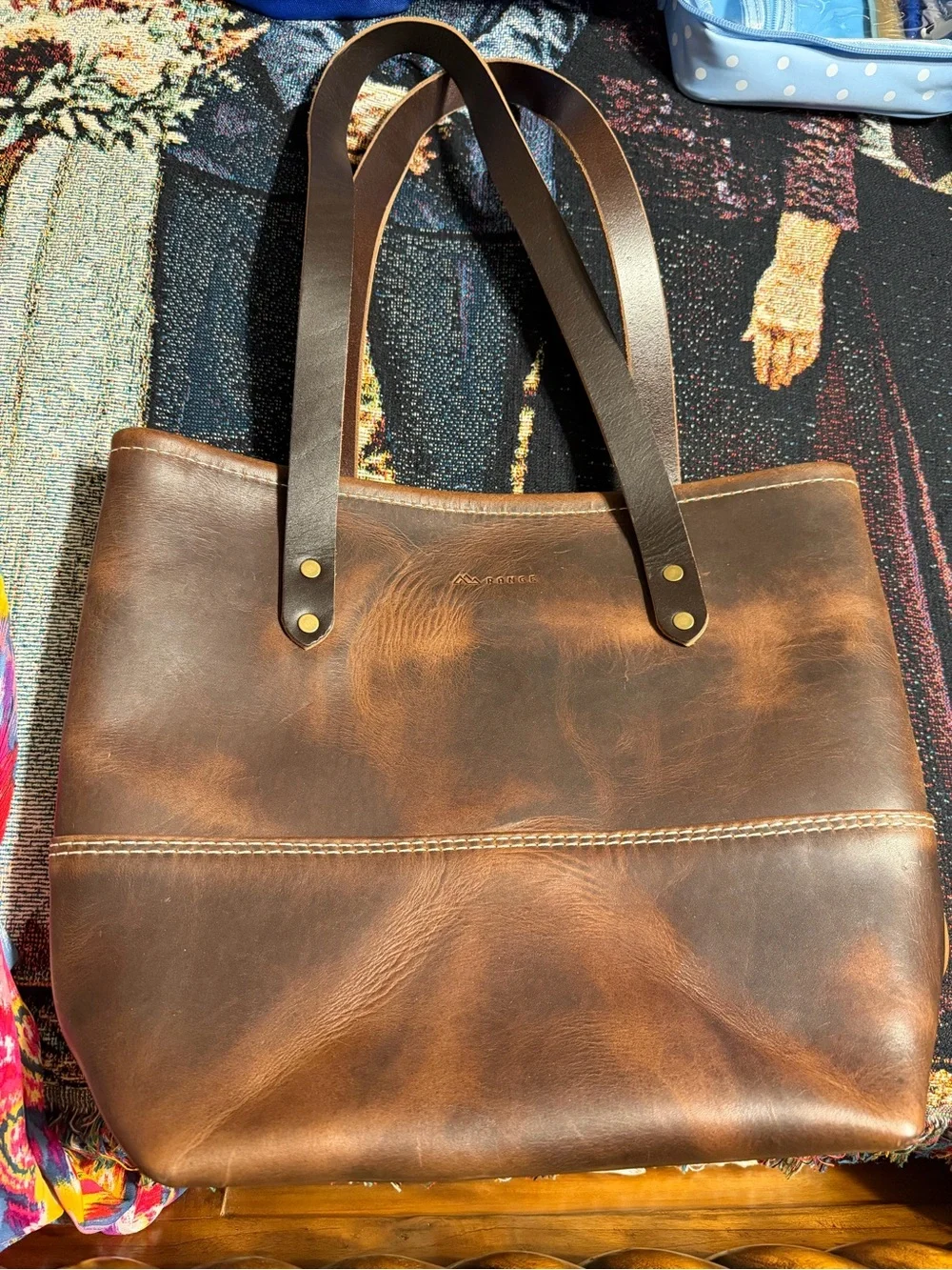 Range Leather Mesa Leather Tote Bag in Dark Brown - Casual Everyday Carry